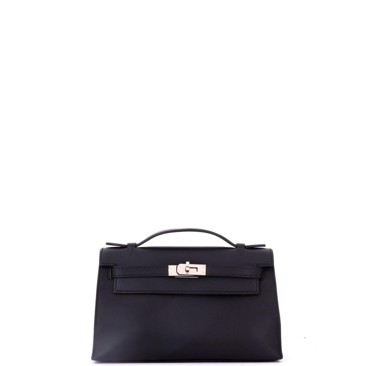 Pre-Owned HERMES Kelly Pochette Swift - Black | Macy's