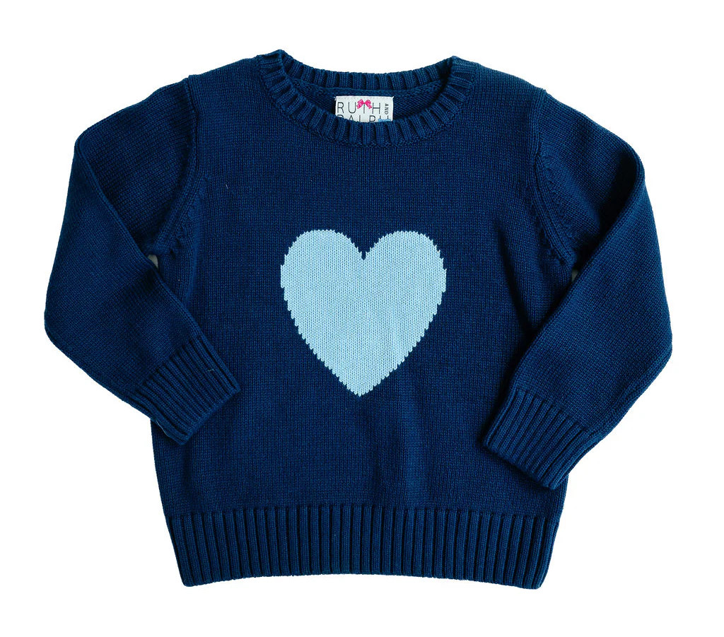 Ruth and Ralph Blue Heart Sweater | JoJo Mommy