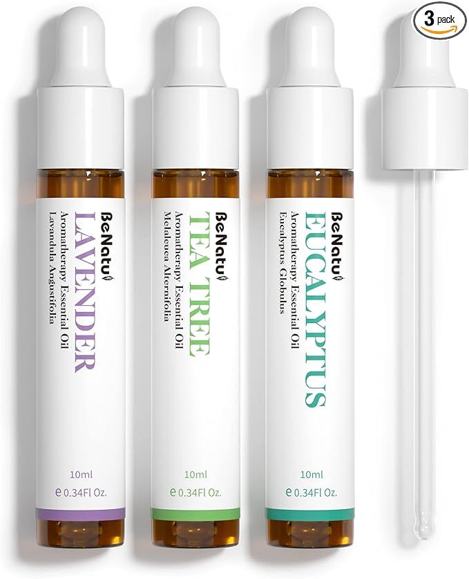 Essential Oils Set (Tea Tree Eucalyptus Lavender) for Home, Organic Aromatherapy Gift for Women a... | Amazon (US)