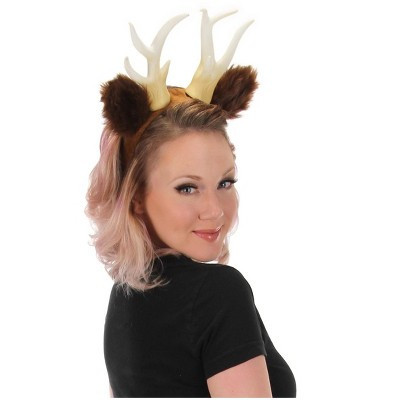 HalloweenCostumes.com One Size Fits Most   Adult's Deer Antlers with Ears Headband Accessory | Halloween Costume Accessories,  Brown/Brown | Target
