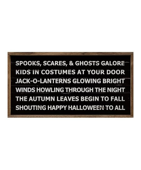 Black 'Spooks' Halloween Wall Sign | Zulily