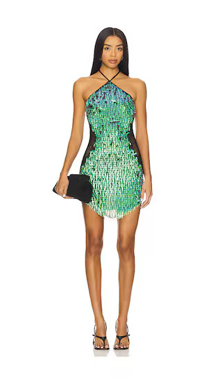 Sequin Mini Dress in Aqua | Revolve Clothing (Global)