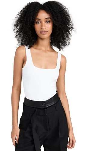 Good American Women's Modern Tank Scuba Thong Bodysuit, White, XL | Amazon (US)