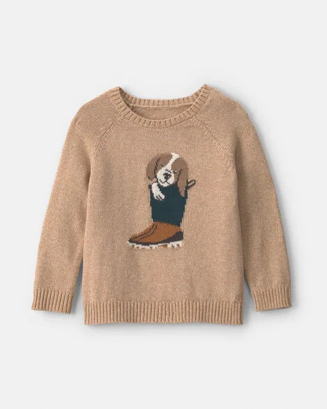 Toddler Boy Dog Sweater - Brown | Carter's | Carter's Inc