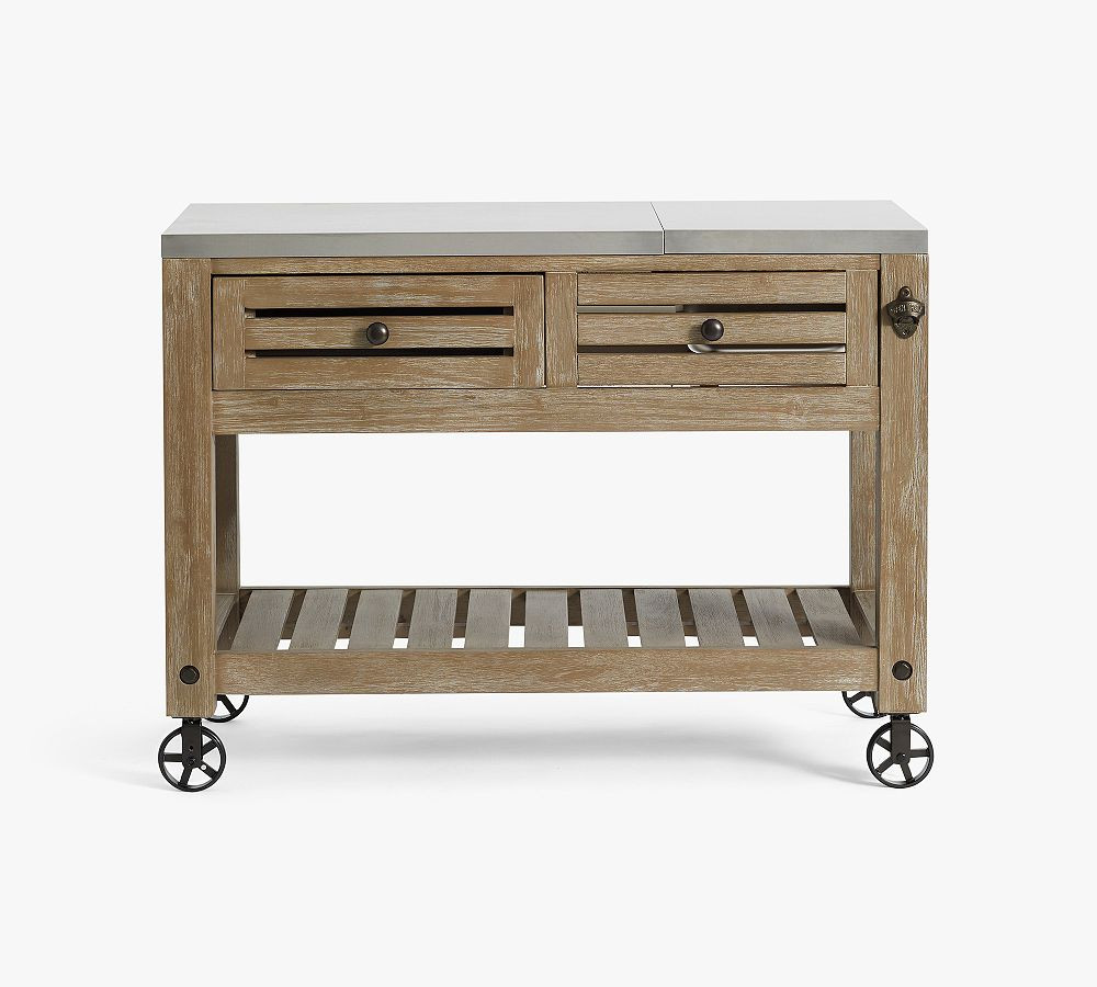 Abbott Acacia Outdoor Kitchen Island | Pottery Barn (US)