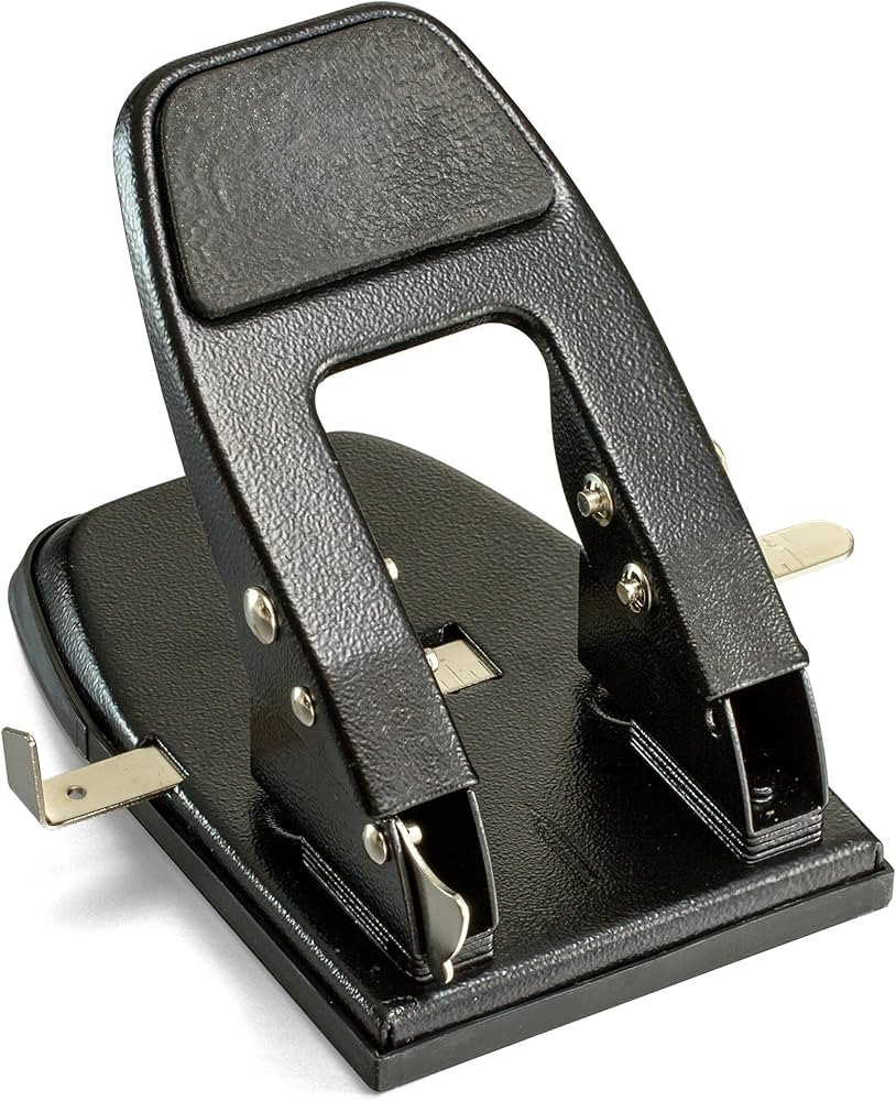 Officemate Heavy Duty 2-Hole Punch, Padded Handle, Black, 50-Sheet Capacity (90082) | Amazon (US)