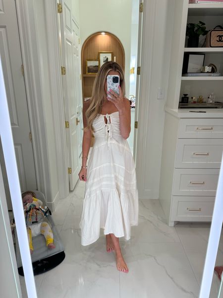 help me decide to keep or return! I actually love this white midi dress. would be perfect for the beach or family photos (wearing size XS) 

white dress, free people, spring dress, summer dress, vacation outfit 

#LTKSeasonal #LTKtravel #LTKstyletip