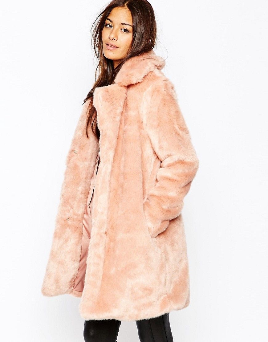 Missguided Faux Fur Longline Coat | ASOS UK