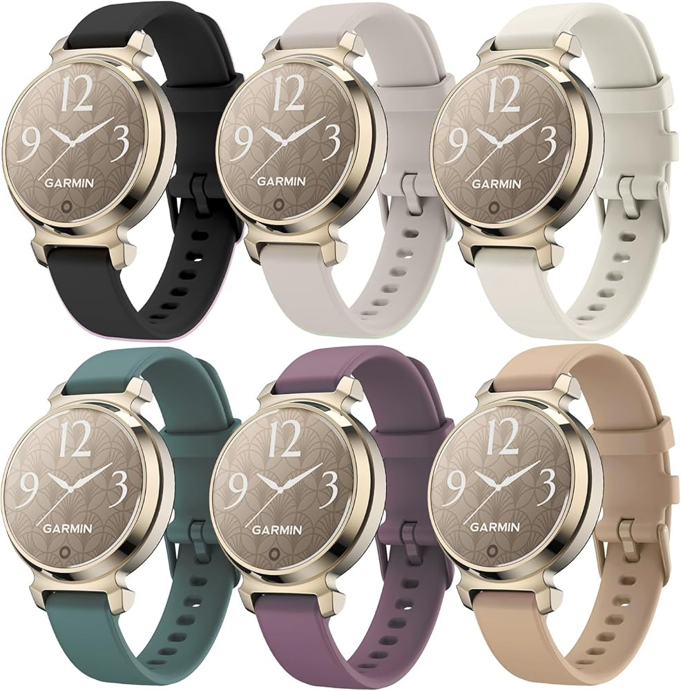 6 Pack Watch Bands Compatible with Garmin Lily 2 / Active/Classic Smart Watch, Quick Release Soft... | Amazon (US)