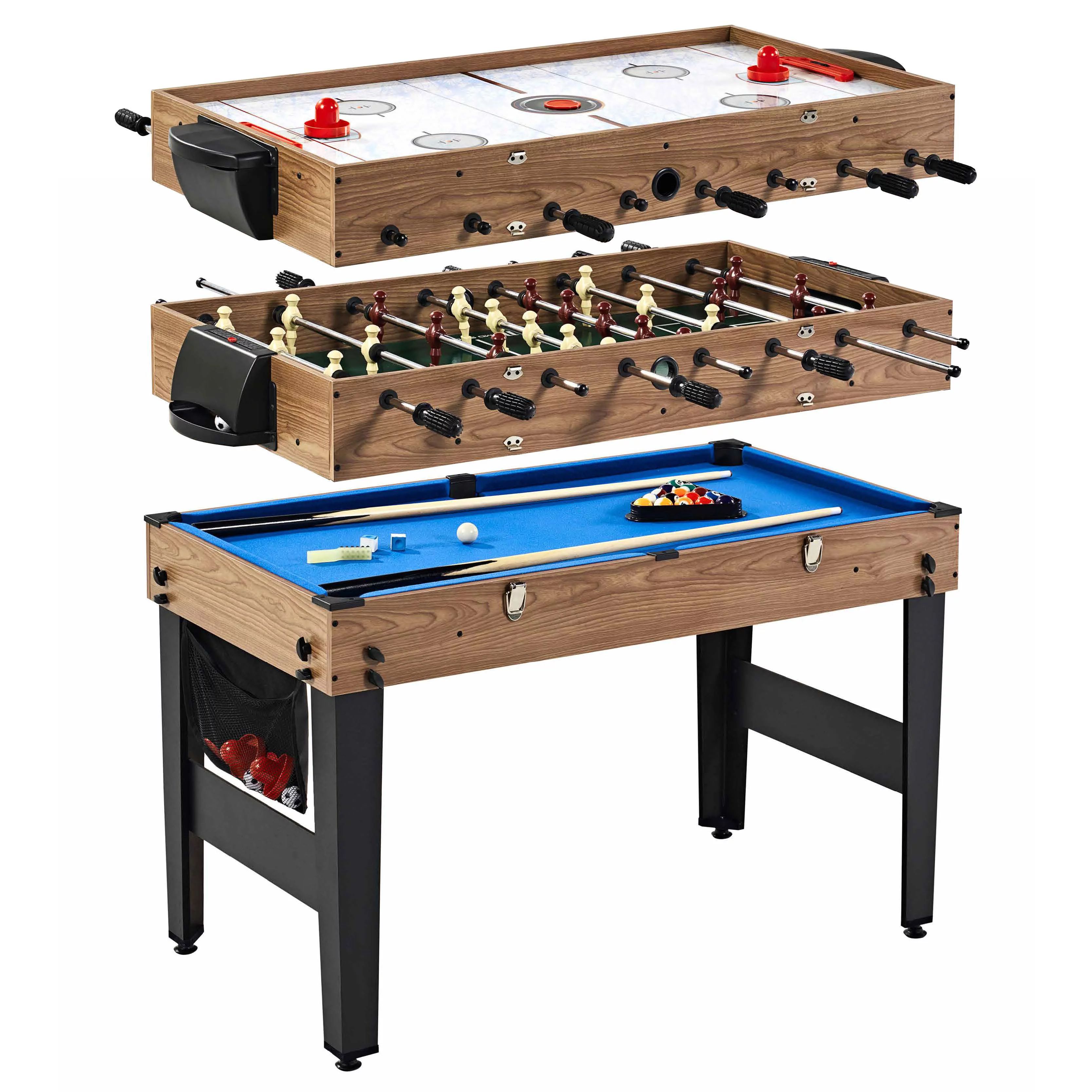 MD Sports 48" 3 In 1 Combo Game Table, Pool, Hockey, Foosball, Accessories Included | Walmart (US)