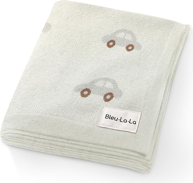 Knit Baby Blanket for Girls and Boys 100% Cotton Buttery Soft Cozy Receiving Swaddle Crib Strolle... | Amazon (US)