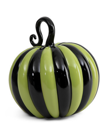14in Outdoor Safe Modern Striped Pumpkin | TJ Maxx
