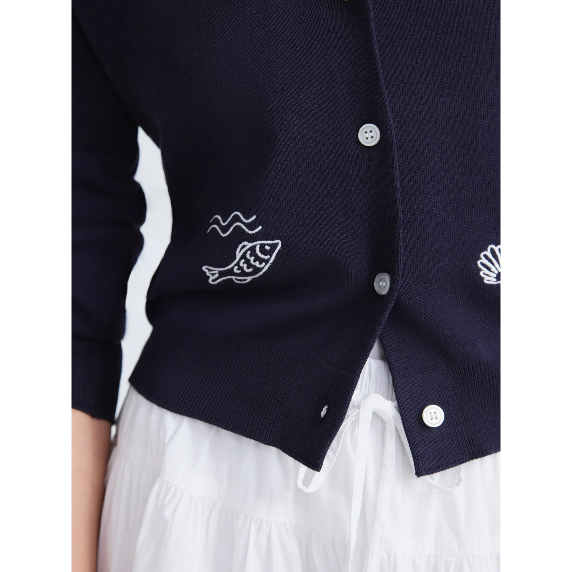 Free Assembly Women's and Women's Plus Embroidered Shrunken Cardigan Sweater, Sizes XS-4X | Walmart (US)