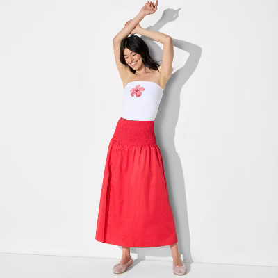 Women's Smocked Waist Maxi Skirt - Wild Fable™ | Target