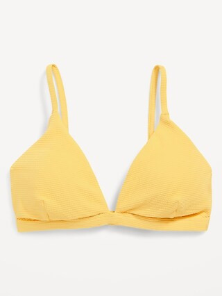 Pucker Triangle Bikini Swim Top for Women | Old Navy (US)