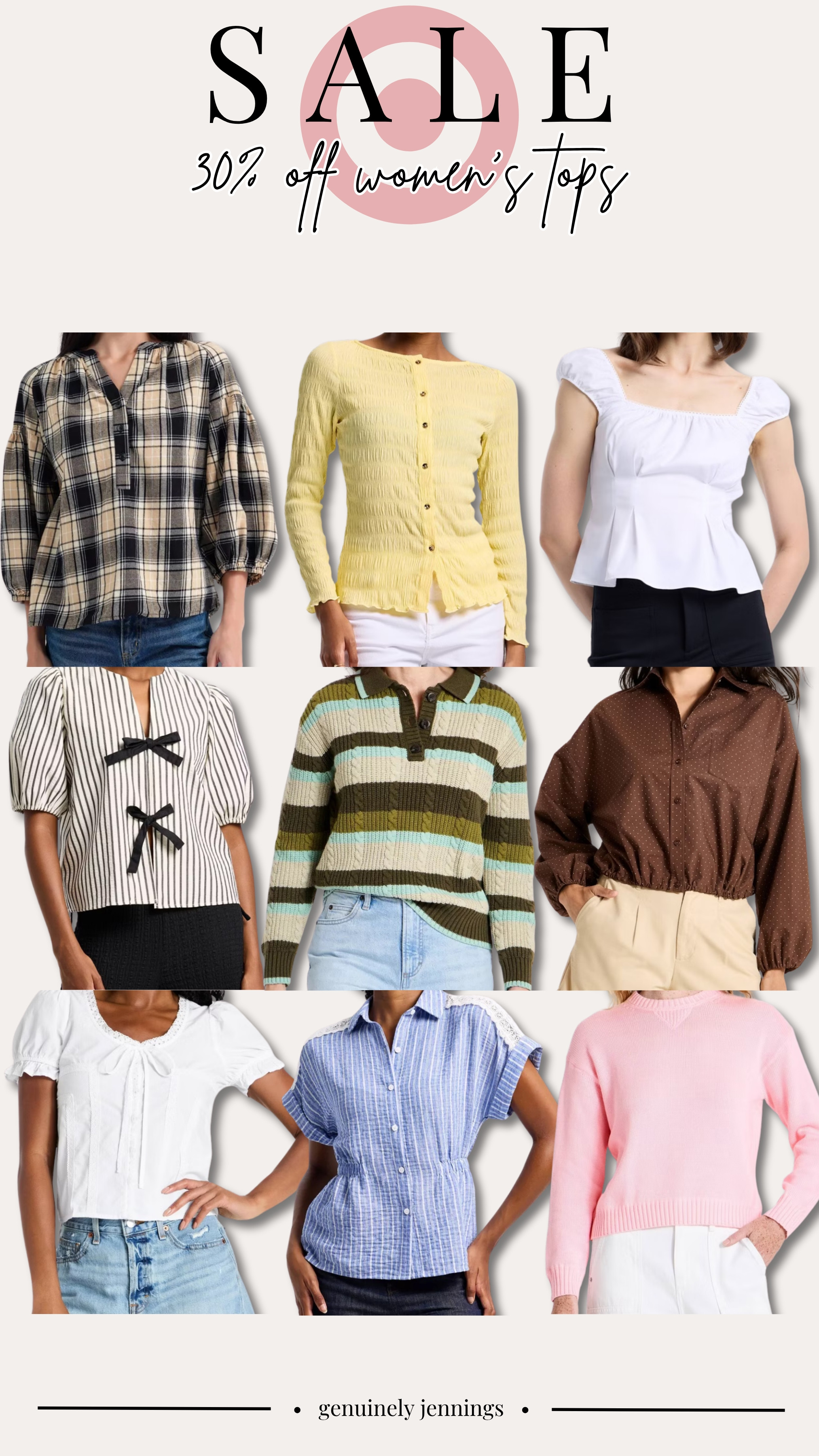 30% off women's tops at Target! 

 #LTKootd #LTKSeasonal #LTKSaleAlert