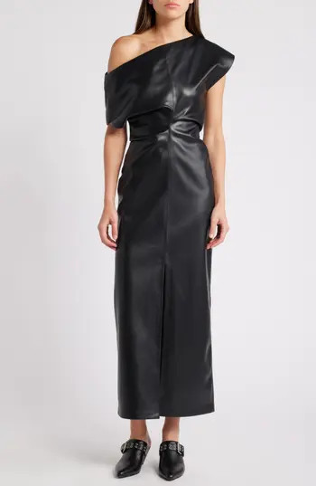rag & bone Eleanor Faux Leather Dress in Black at Nordstrom Rack, Size 4 | Nordstrom Rack