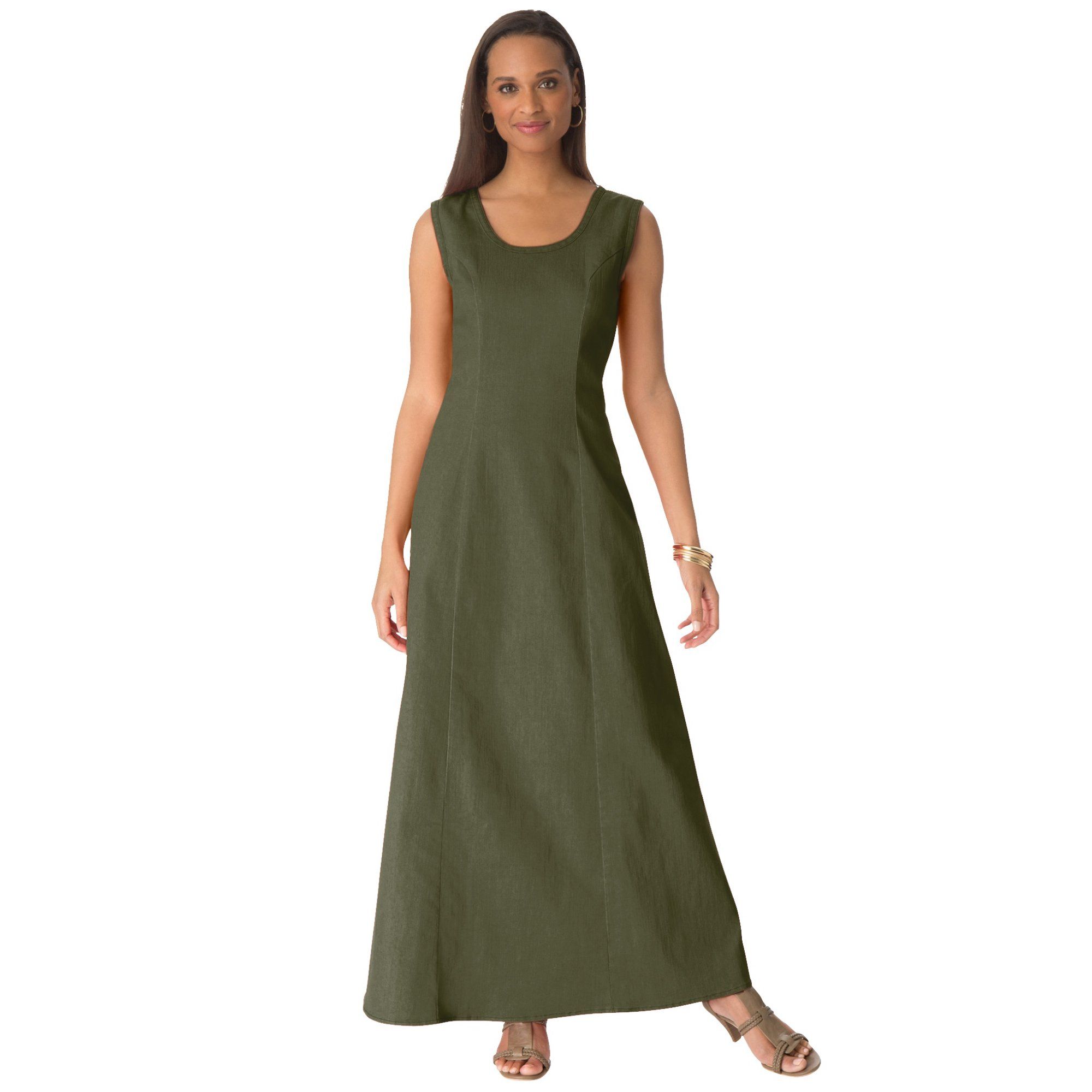 Jessica London Women's Plus Size Denim Maxi Dress | Walmart (US)