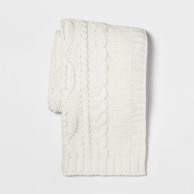 Cable Knit Chenille Throw - Threshold™ | Target