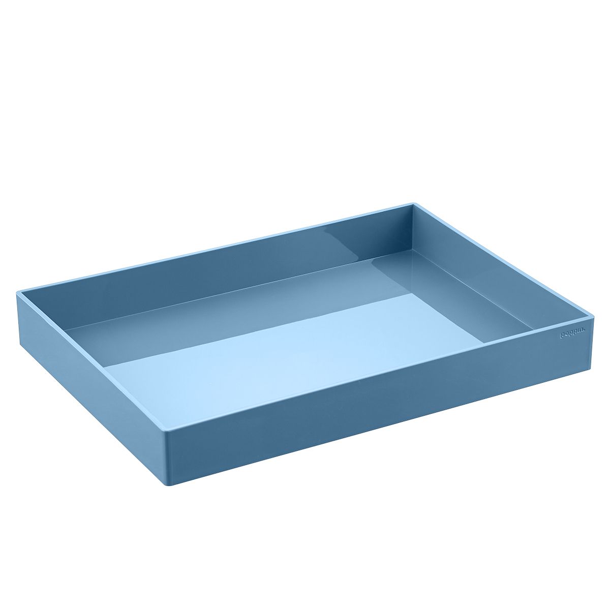Poppin Large Accessory Tray Slate Blue | The Container Store