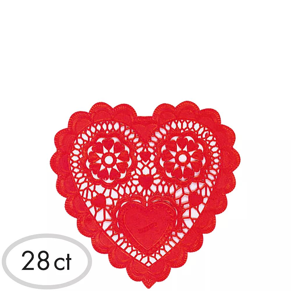 Red Heart Doilies 28ct | Party City