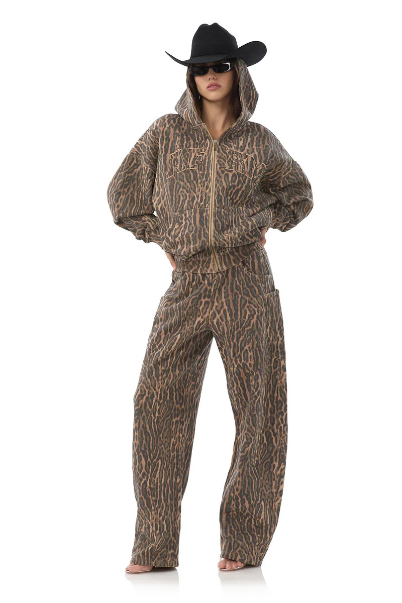 Cameron Zip Up Hoodie - Leopard | ShopAFRM