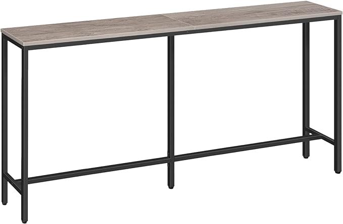 ALLOSWELL Console Table, Narrow Sofa Table, 63 Inches Entryway Table, Industrial Sofa Table, Side... | Amazon (US)
