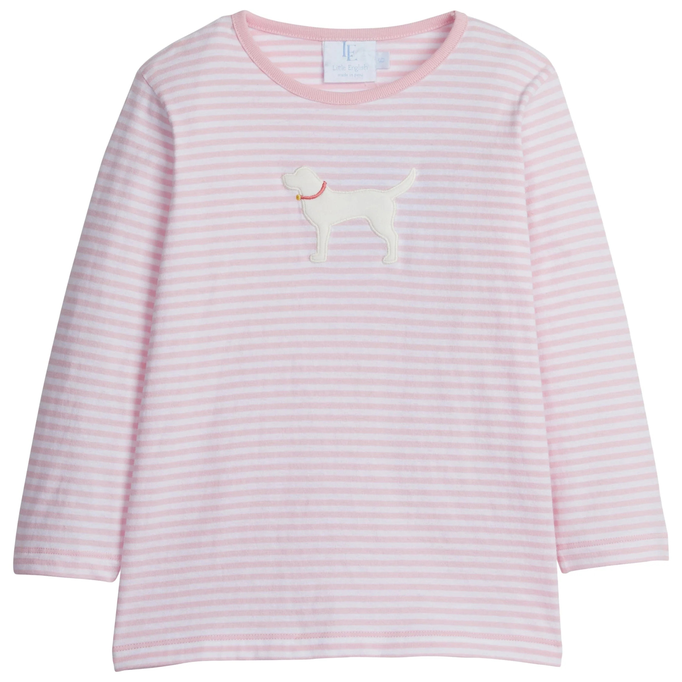 Long Sleeve Lab Applique T-Shirt for Little Girls | Little English