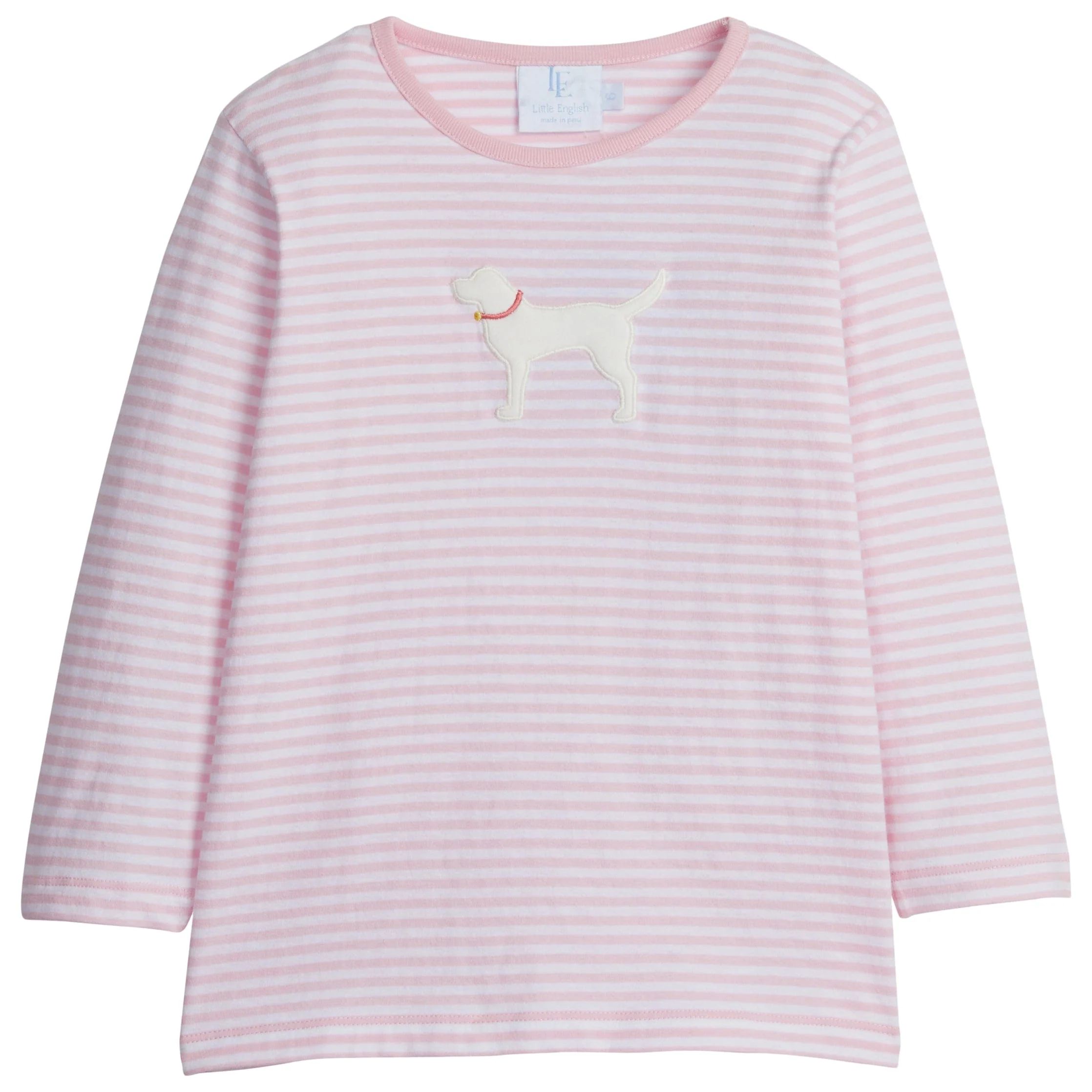 Long Sleeve Lab Applique T-Shirt for Little Girls | Little English