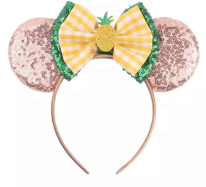 CLGIFT Dole Whip Minnie Ears,Pick your color, Yellow Minnie Ears, Silver gold blue minnie ears, R... | Amazon (US)