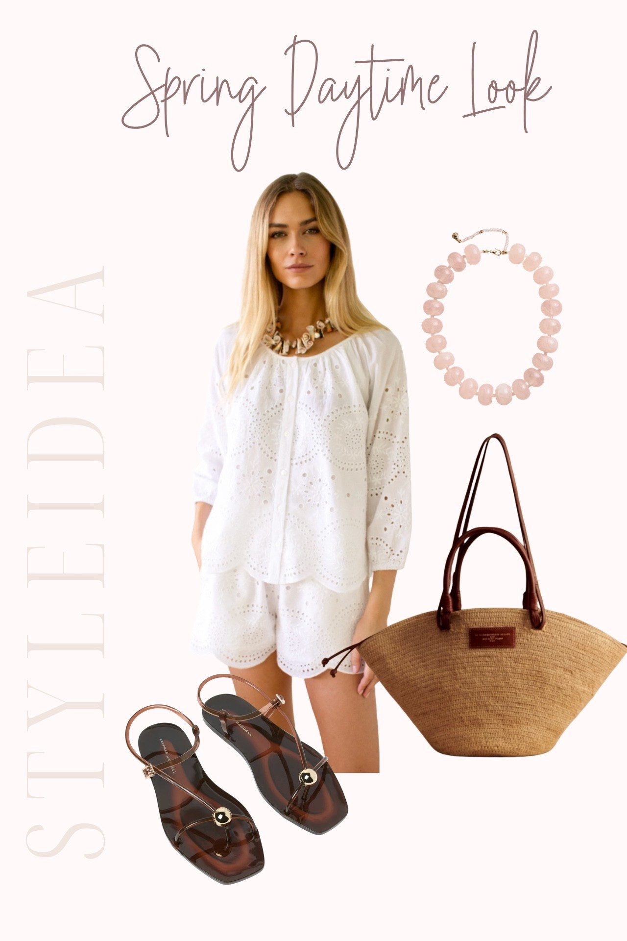 Spring daytime look

White set, Marea, Spring tote