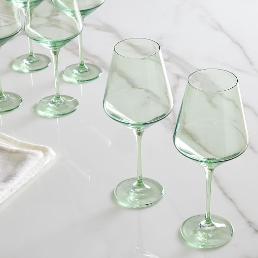 Estelle Colored Glass Stemmed Wine Glass (Set of 6) | West Elm (US)