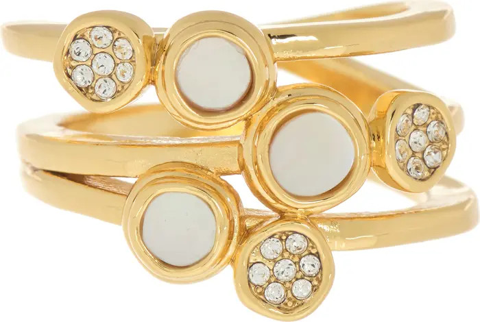 Covet CZ & Mother of Pearl Faux Stack Ring | Nordstromrack | Nordstrom Rack