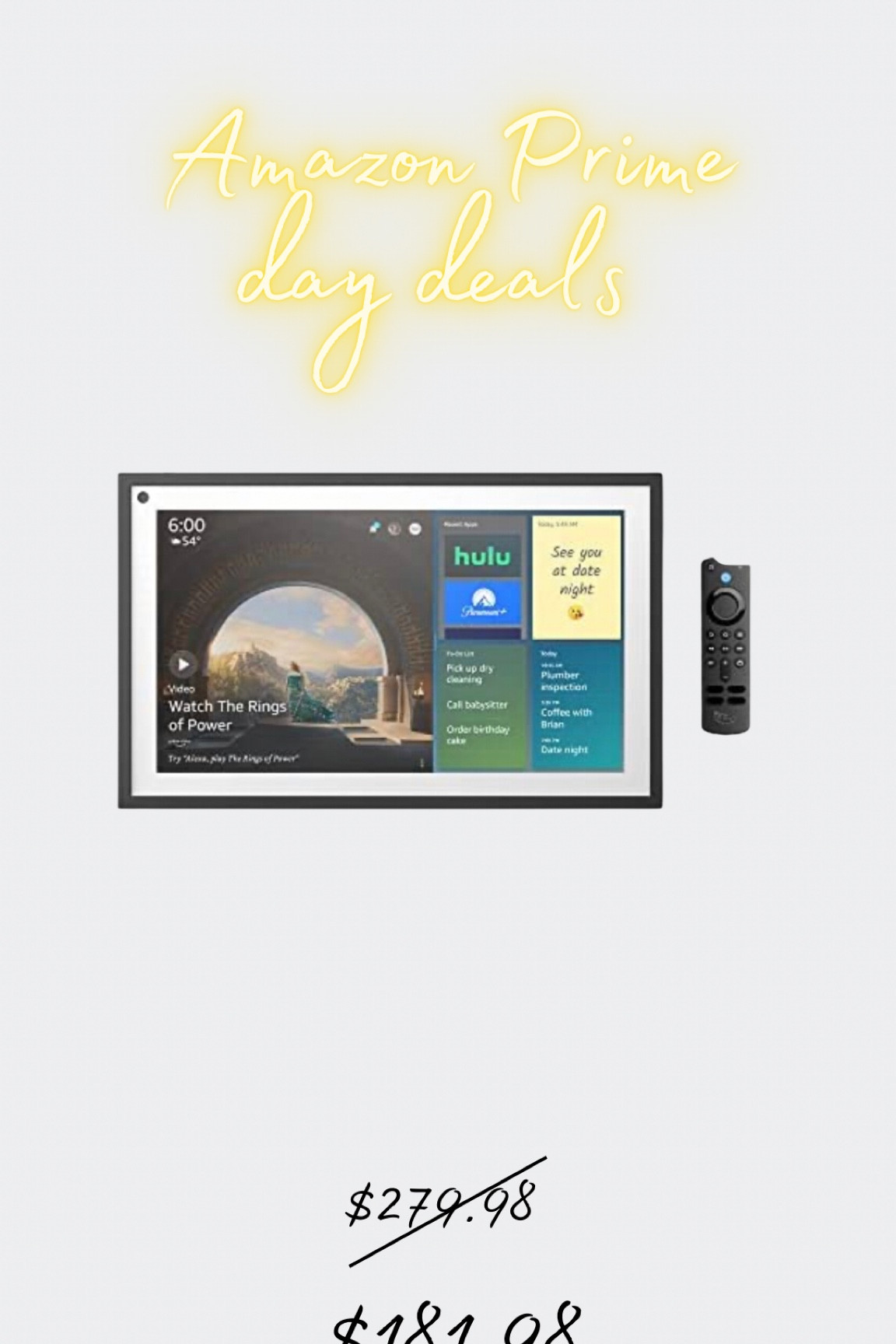 We love our Alexa Show 15”! This is what we use to display our baby cameras on. Just brilliant and almost $100 off! 

#LTKhome #LTKxPrimeDay #LTKsalealert