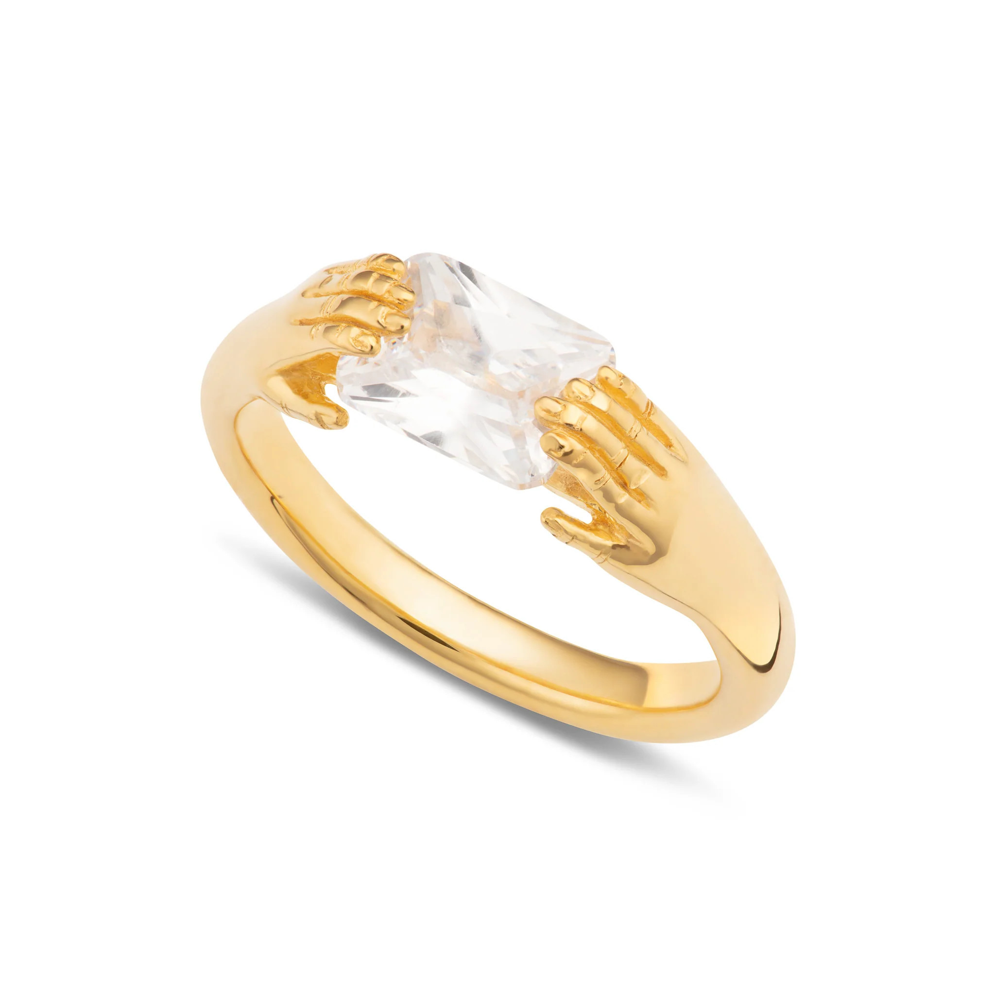 Fede Ring with Clear Stone | Scream Pretty | Scream Pretty