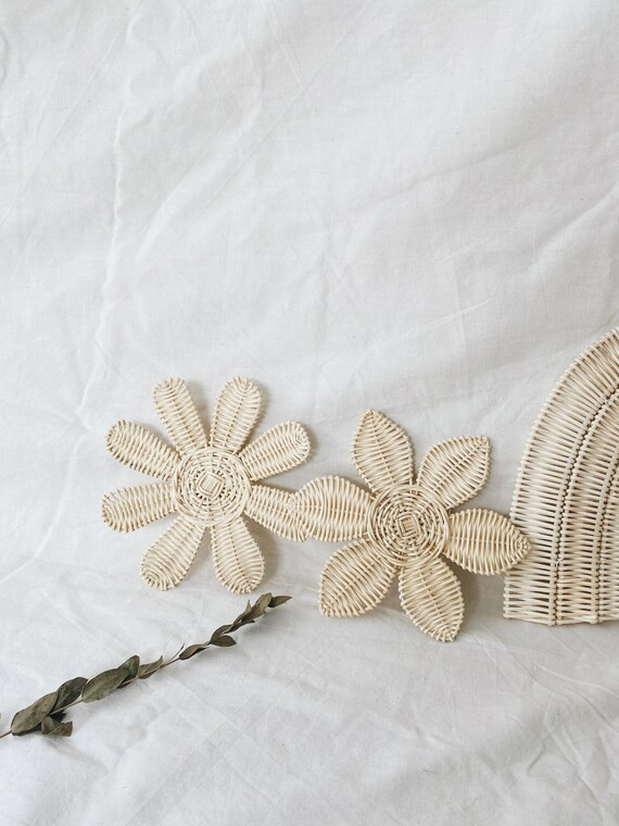 Set of 2 Flower Rattan Decorationflowers Shelf | Etsy | Etsy (US)