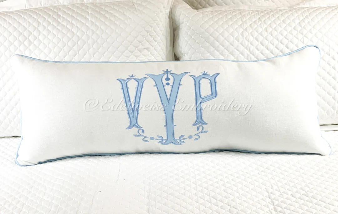 Appliqué Monogram Pillow Sham( Georgina) | Etsy (US)