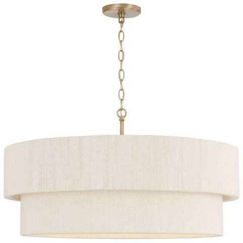 Capital Lighting Delaney 30" Wide 4-Light Modern Drum Shade Pendant - #207H9 | Lamps Plus | Lamps Plus