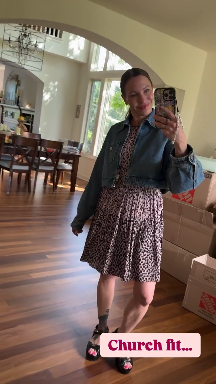 Church fit… love pairing a dress with a cropped denim jacket 

#LTKStyleTip #LTKFamily #LTKOver40
