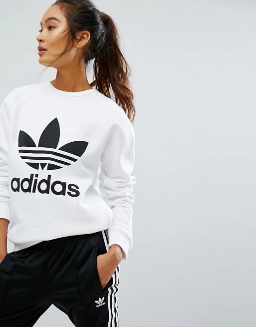 adidas Originals Oversized Sweatshirt With Trefoil Logo | ASOS US