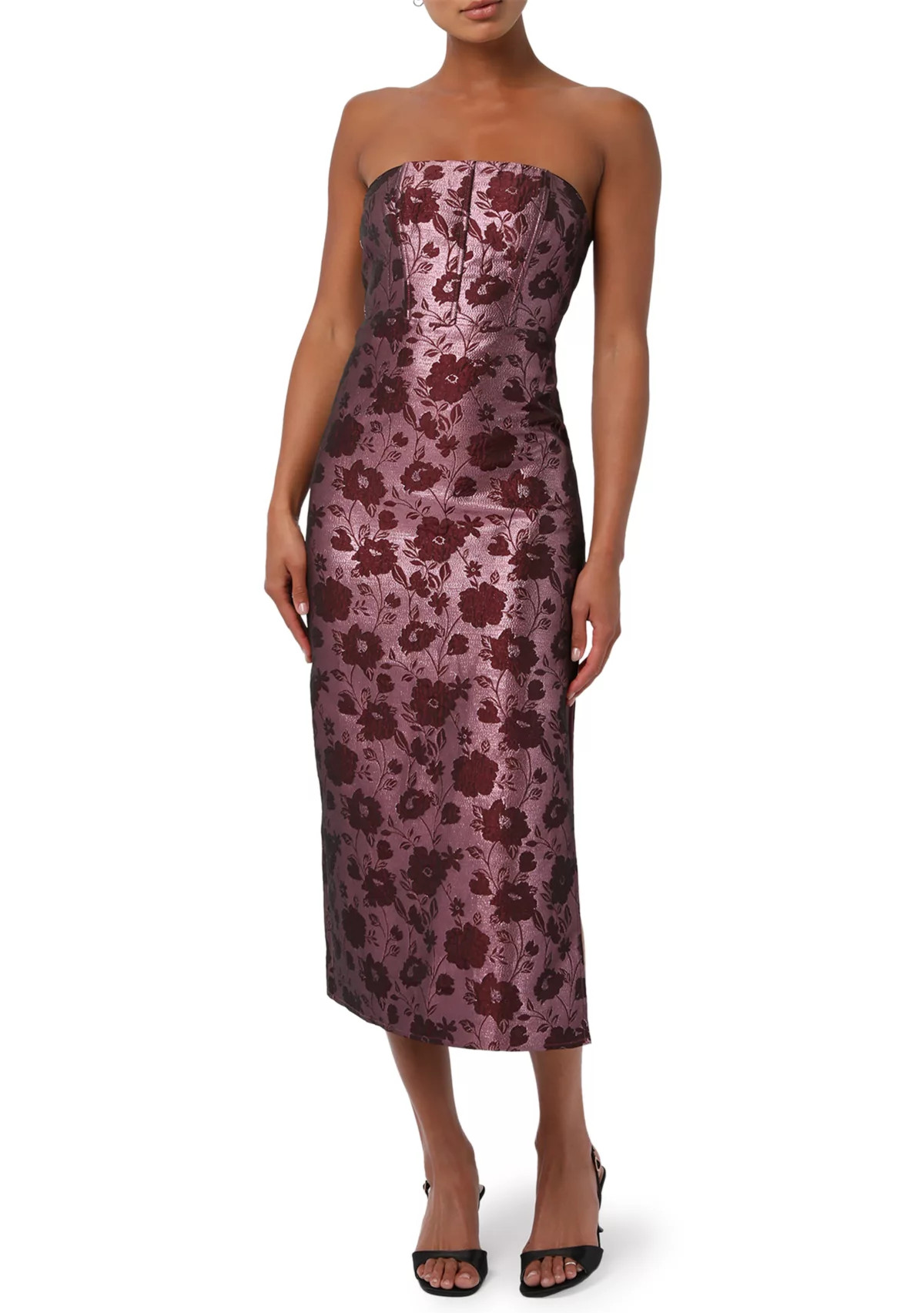 LulusWomen's Emily Corset Strapless Midi Dress | Belk