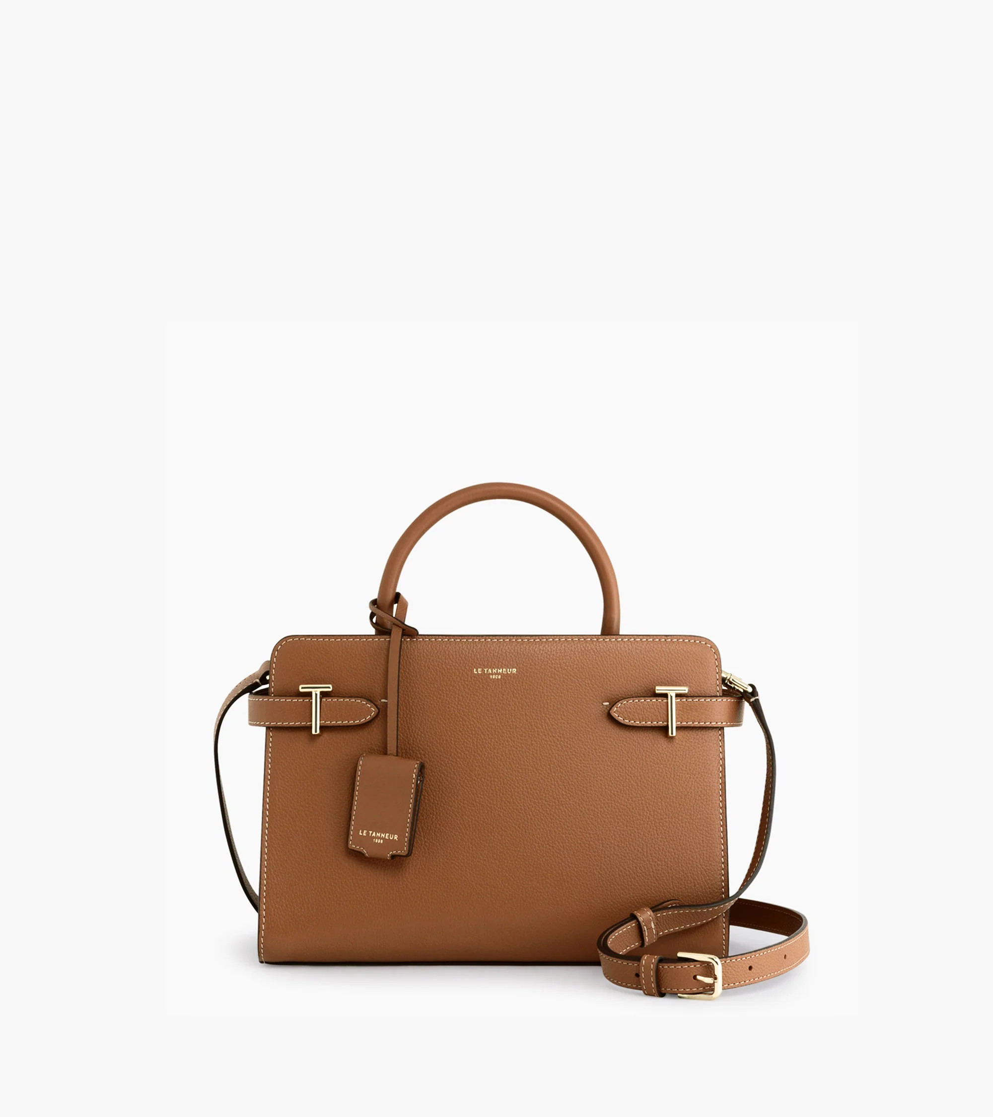 Emilie medium-sized handbag in grained leather | Le Tanneur