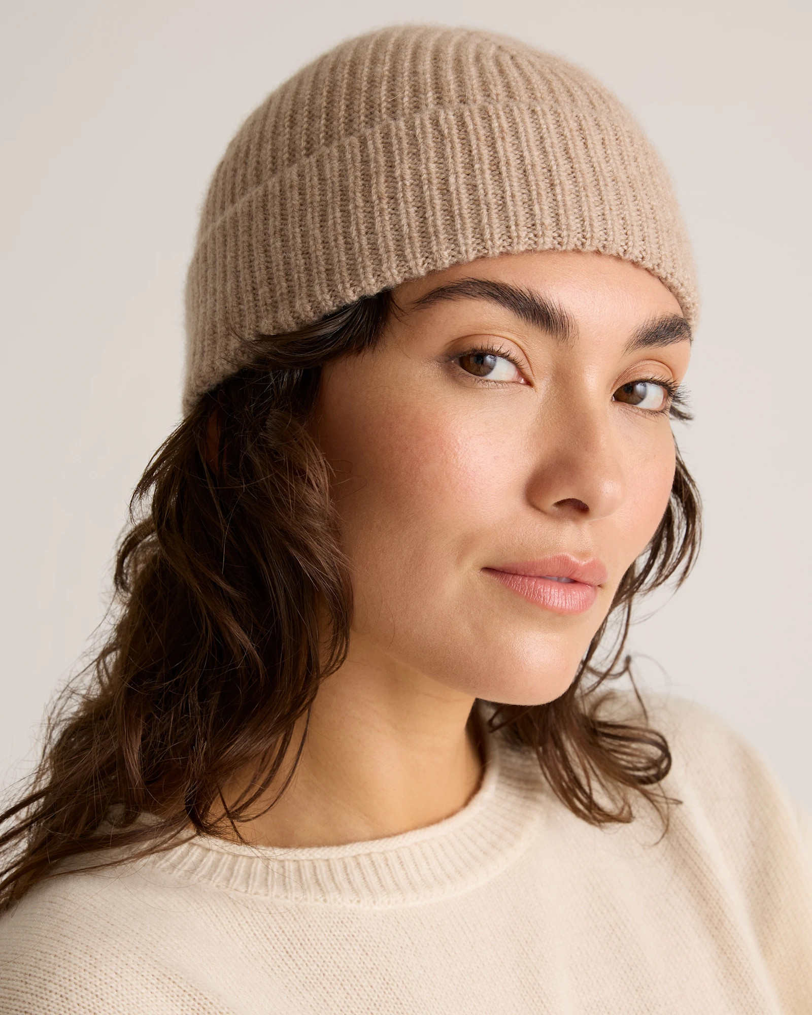 Mongolian Cashmere Ribbed Beanie | Quince
