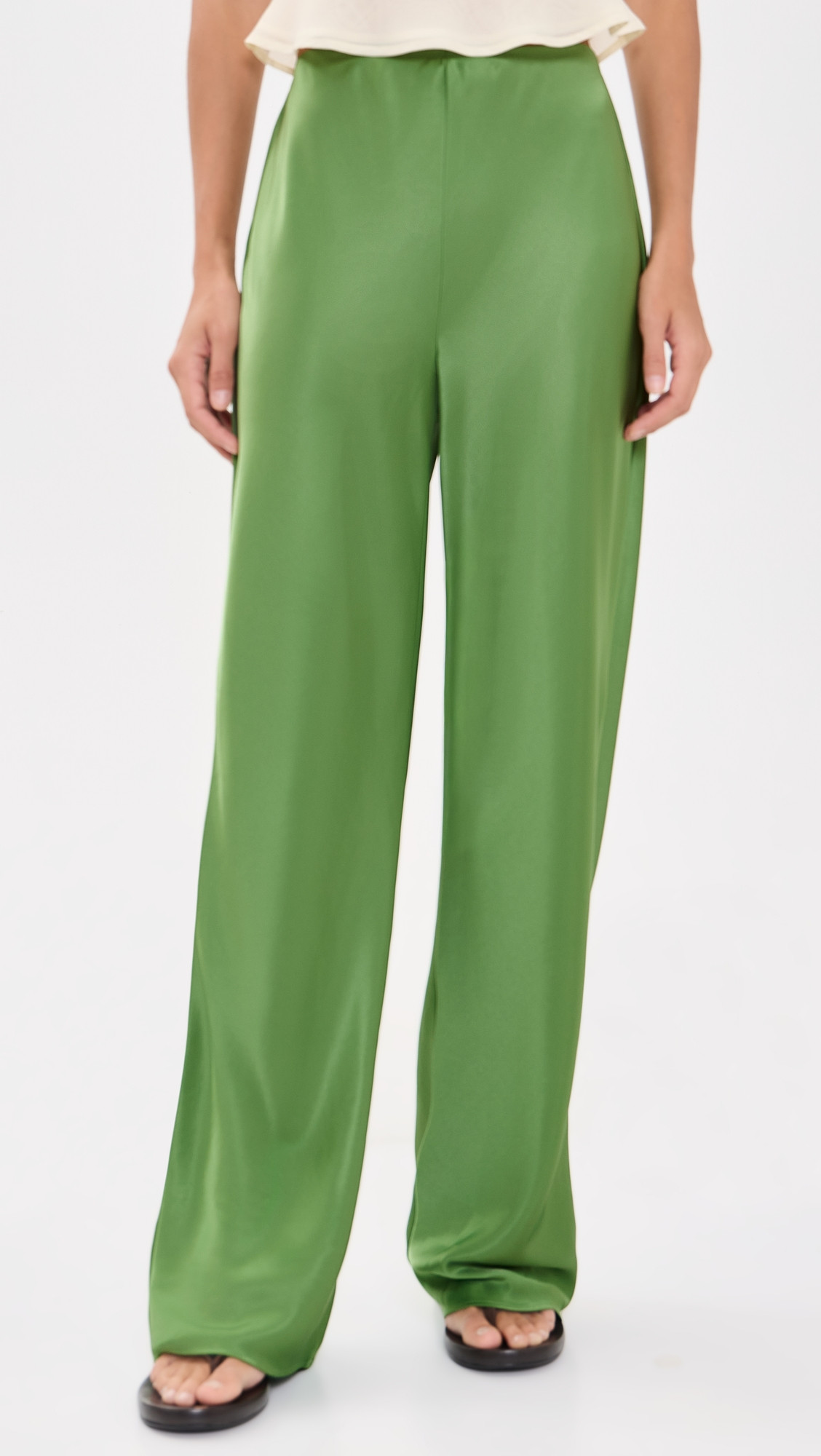 Gale Satin Bias Pants - Jade Green | Shopbop