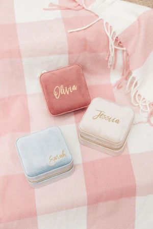 Velvet Travel Jewelry Case | Sprinkled With Pink