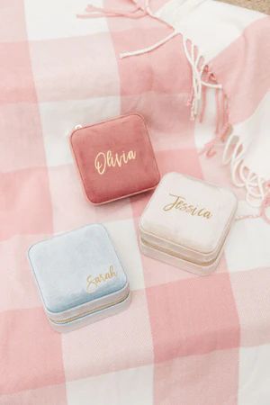 Velvet Travel Jewelry Case | Sprinkled With Pink