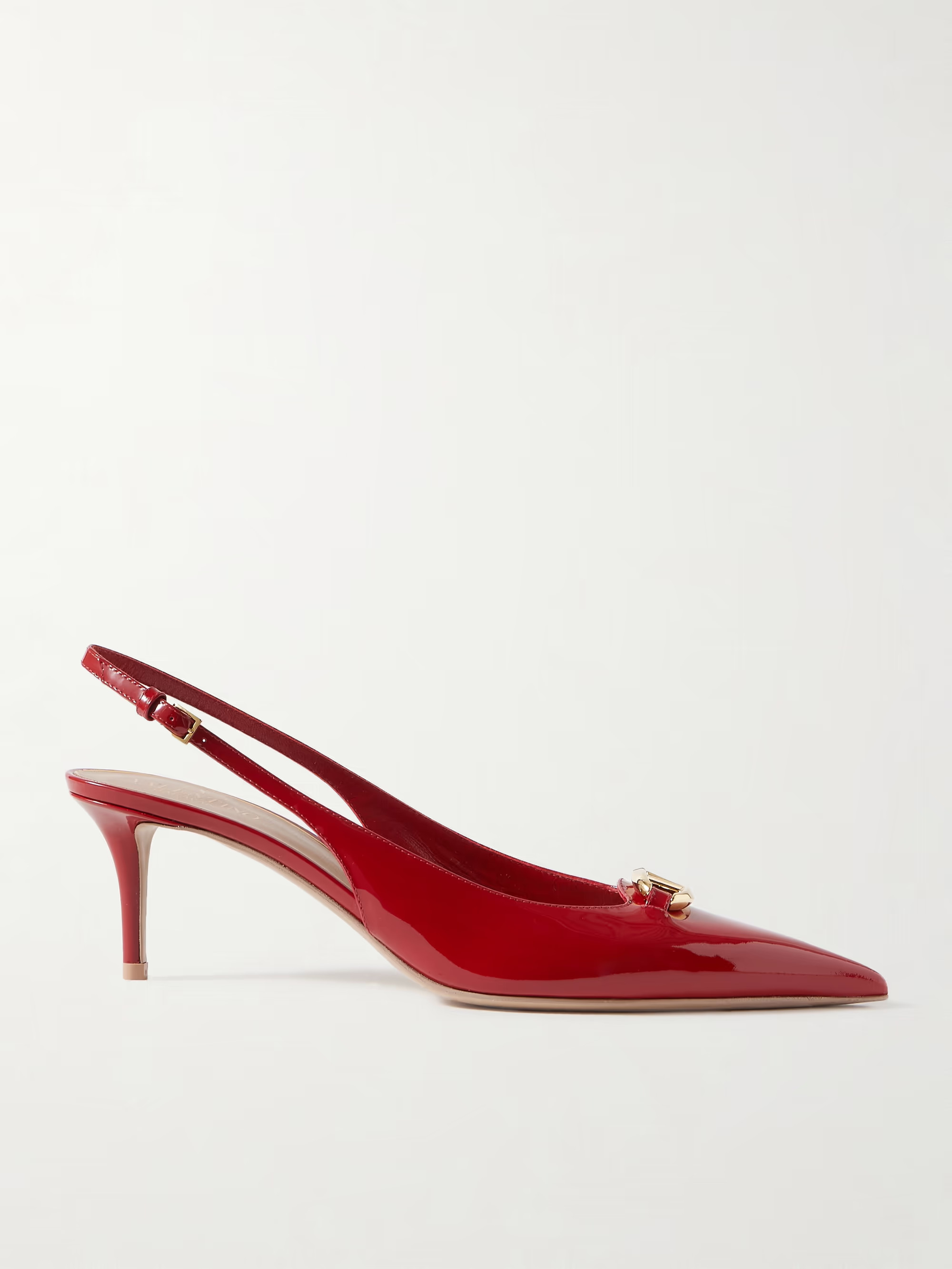 VLOGO Bold 60 embellished patent-leather slingback pumps | NET-A-PORTER (UK & EU)