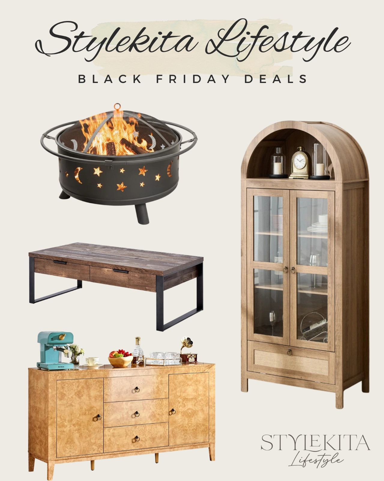 Upgrade your living space and patio! Shop the Fire Pit, Display Cabinet, Coffee Table, and a chic Sideboard on sale now.

#BlackFridayHome #patiodecor #furnituredeals 

 #LTKCyberWeek #LTKHoliday #LTKHome