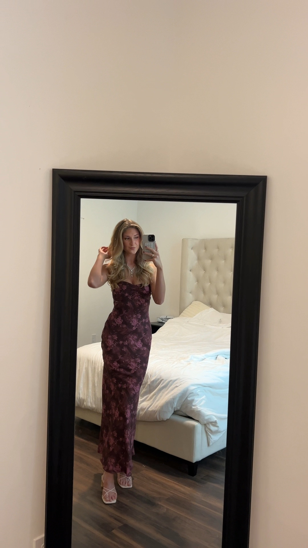 strapless gown, wedding guest dress, pink and purple floral dress, maxi dress, princess polly, lulus, nude strap lace up heels

#LTKparties #LTKfindsunder50 #LTKwedding