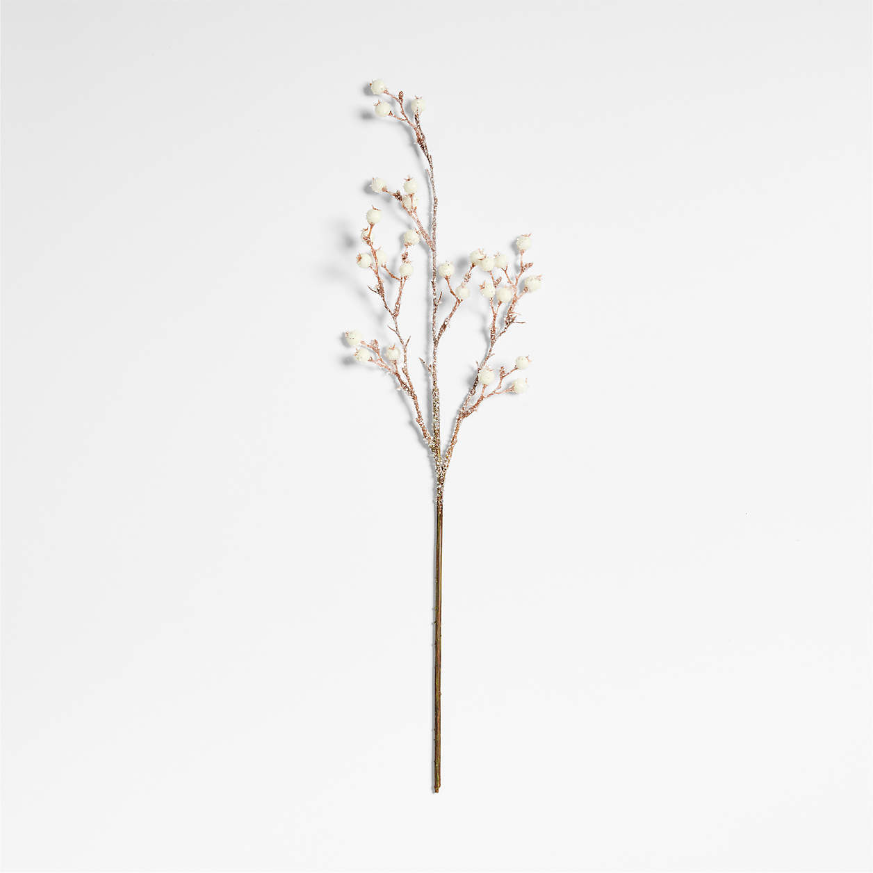 Frosted White Berry Christmas Tree Pick | Crate & Barrel | Crate & Barrel